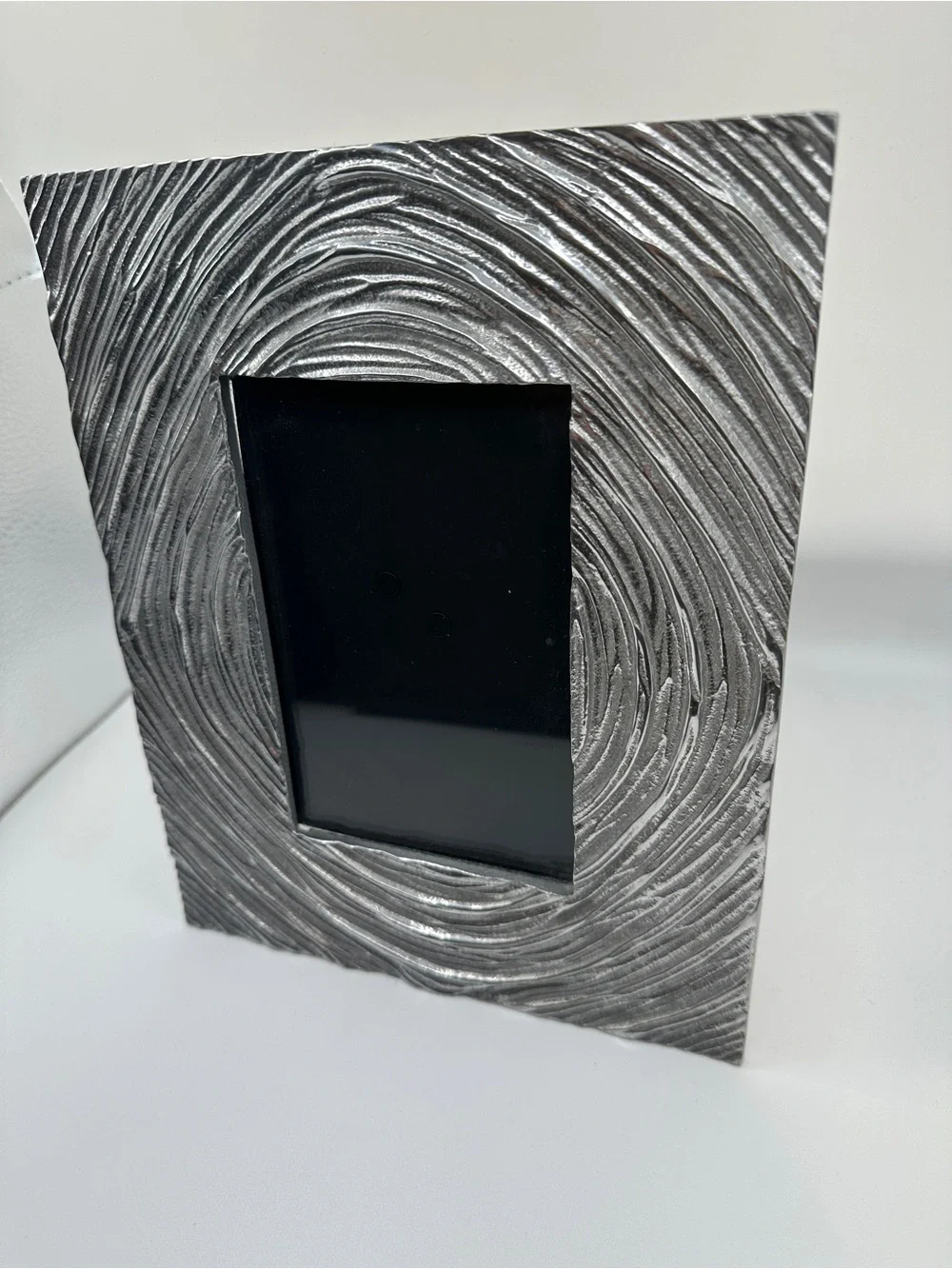 Pier 1 Silver Textured Swirl Photo Frame